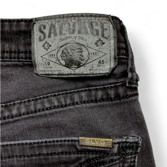 Buckle Salvage Jeans Men Size 34S Black Denim Havoc Straight Slim Fit Moto - Picture 6 of 9